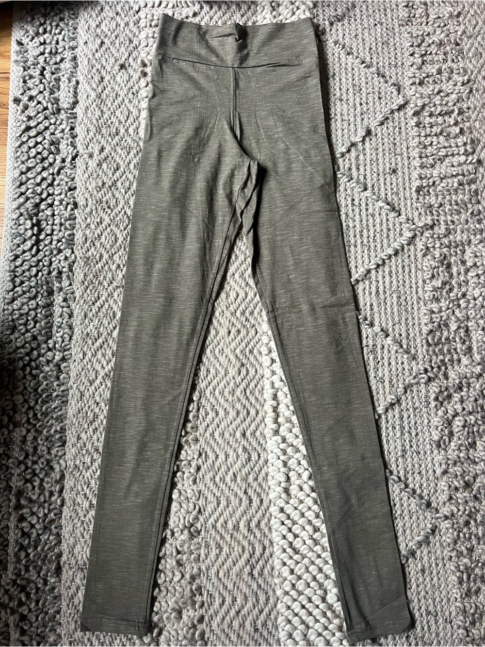 Una Pluma Organic Cotton Heather Olive Yoga Leggings